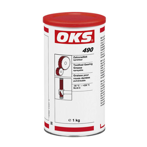 Консистентная смазка для смазки - 490 - OKS Spezialschmierstoffe GmbH - на основе минерального масла / для зубчатых передач / для направляющей