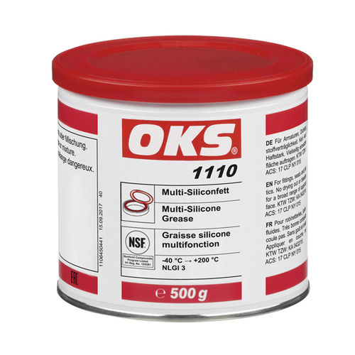 Консистентная смазка для смазки - 1110 - OKS Spezialschmierstoffe GmbH - силиконовая / для клапана / для соединения