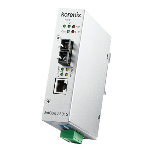 Преобразователь среда - JetCon 2301S - Korenix Technology - Ethernet / оптического волокна / быстрый