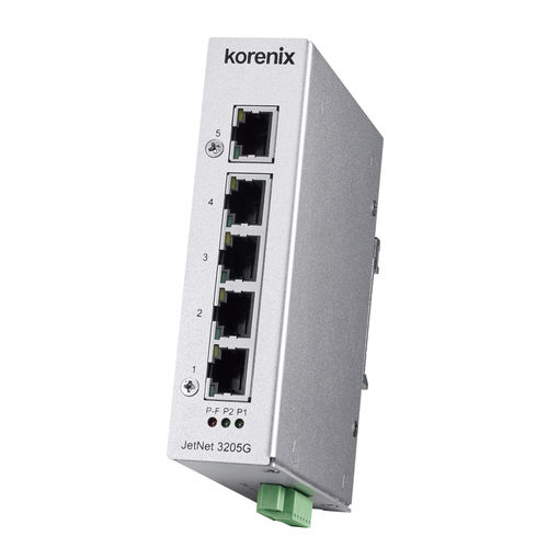 Неуправляемый коммутатор Ethernet - JetNet 3205G - Korenix Technology - 5 портов / 10/100BaseT(X) / Gigabit Ethernet