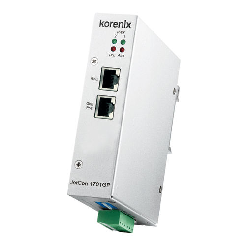 Преобразователь видео - JetCon 1701GP-U - Korenix Technology - среда / Ethernet / питание по Ethernet