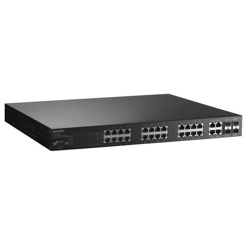 Коммутатор Ethernet монтаж на стойку - JetNet 5728G V2 - Korenix Technology - управляемый / 24 порта PoE / уровня 2