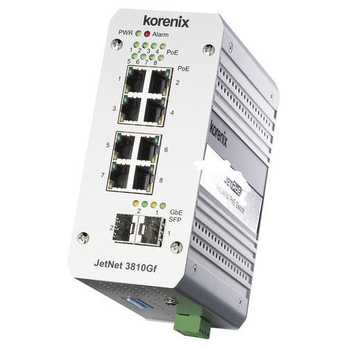 Коммутатор Ethernet усилитель - JetNet 3810Gf - Korenix Technology - неуправляемый / 10 портов / 10/100BaseT(X)