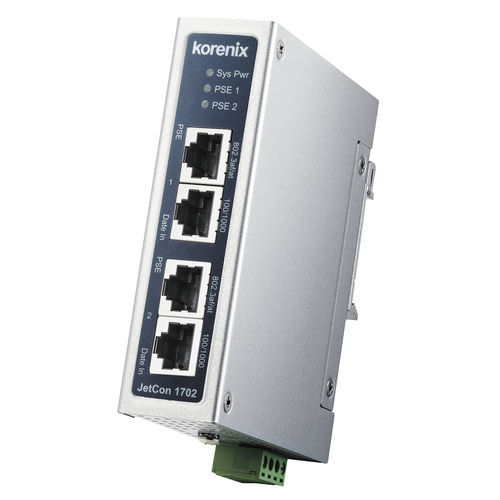 Преобразователь среда - JetCon 1702 - Korenix Technology - Ethernet / промышленный / питание по Ethernet