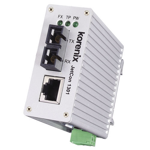 Преобразователь среда - JetCon 1301 - Korenix Technology - Ethernet / оптического волокна / EtherCAT