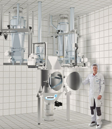 Мешалка контейнер - AMK - amixon GmbH - с лентами / вертикальная / непрерывного действия