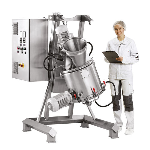 Мешалка со стандартной бочкой - EM - amixon GmbH - с лентами / импульсного действия / для порошка