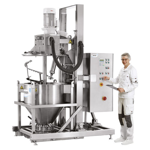 Мешалка контейнер - COM - amixon GmbH - с лентами / вертикальная / импульсного действия