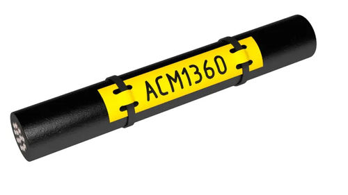 Набивная этикетка - ACM series - Partex Marking Systems - из полиэстера / для кабелей / белая