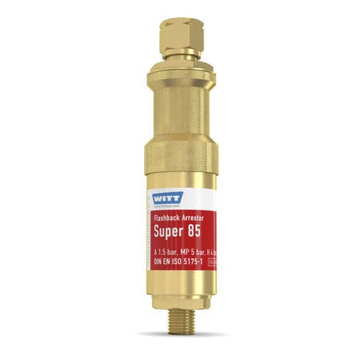 Предохранительный затвор с клапаном ограничения давления - Super 85 - WITT-Gasetechnik - с запорным клапаном / быстрый / для производства стекла