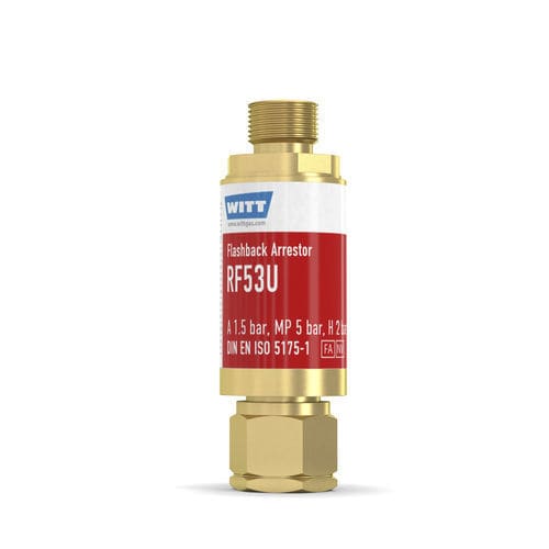 Предохранительный затвор с запорным клапаном - RF53U - WITT-Gasetechnik - для разрезания и пайки / для водорода / для производства стекла