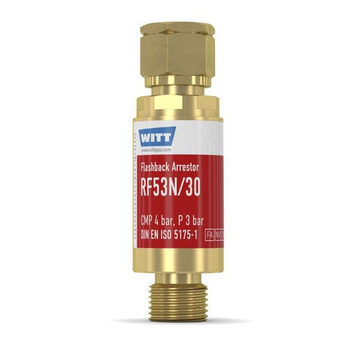 Предохранительный затвор с запорным клапаном - RF53N/30 - WITT-Gasetechnik - универсальный / для разрезания и пайки / для водорода