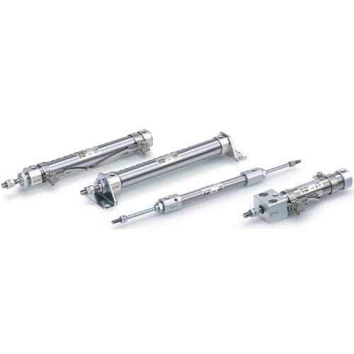 Пневматический цилиндр - CJ2 series - SMC PNEUMATIC - со стержнем / двойного действия / простого действия