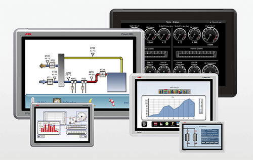 Терминал с сенсорным экраном - 800 - ABB Control Systems - встраиваемый / LCD / IP65