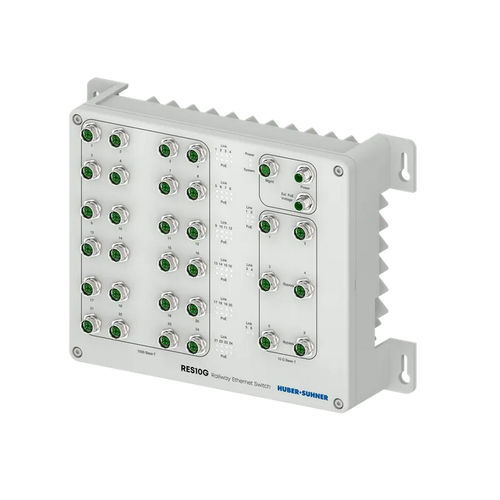 Управляемый коммутатор Ethernet - RES10G-3006BB-26P  - HUBER+SUHNER - 30 портов / уровня 2 / уровня 3