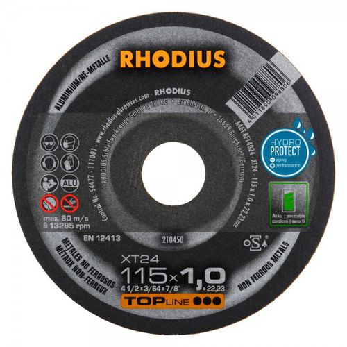 Режущий круг для алюминия - XT24 - RHODIUS - из стали / тонкий