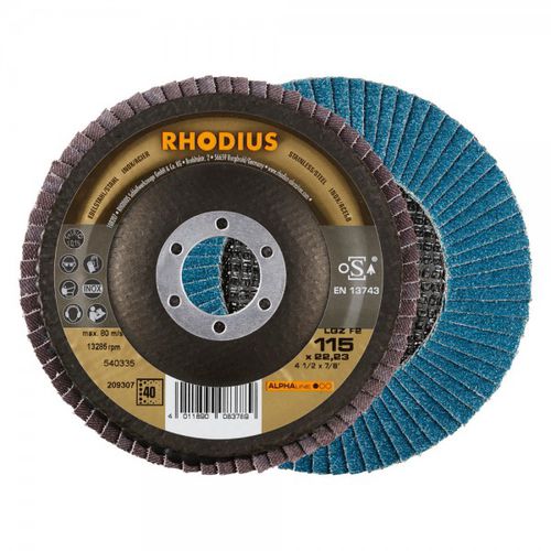 Лепестковый шлифовальный диск с покрытием из циркония - LGZ F2 - RHODIUS