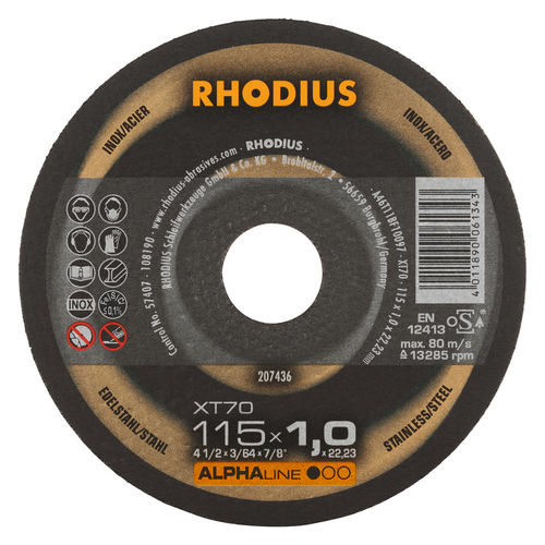 Режущий круг для металла - XT70 - RHODIUS - из стали / тонкий