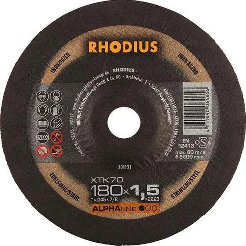 Режущий круг для металла - XTK70 - RHODIUS - для стали / тонкий / для угловой шлифовальной машины