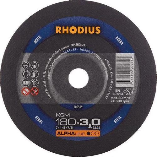 Режущий круг для стали - KSM - RHODIUS - тонкий / для угловой шлифовальной машины / для портативных устройств