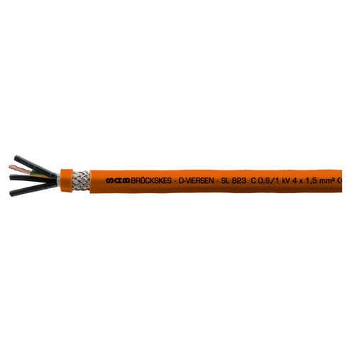 Электрический кабель для серводвигателя - SL 823 C - SAB BROECKSKES GMBH & Co. KG - питания / изолированный / маслоустойчивый