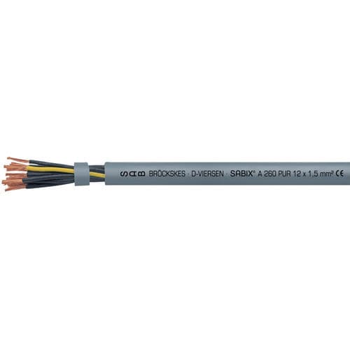 Электрический кабель без галогенов - SABIX® A 260 PUR - SAB BROECKSKES GMBH & Co. KG - питания / DIN / изолированный