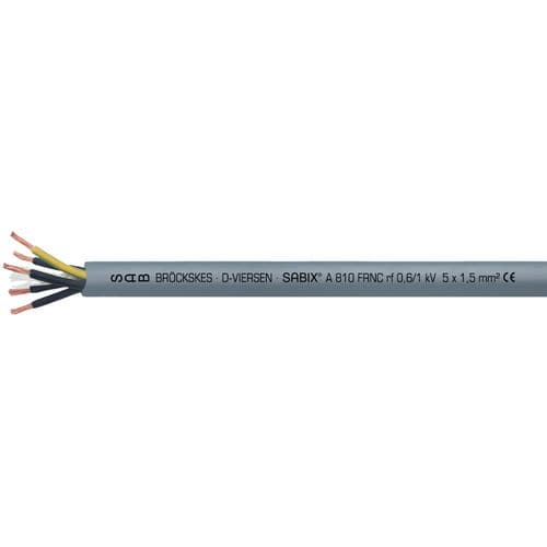 Электрический кабель без галогенов - SABIX® A 810 FRNC - SAB BROECKSKES GMBH & Co. KG - питания / изолированный / с замедлителем пламени