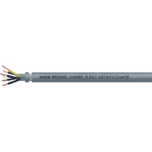 Электрический кабель для серводвигателя - SL 812 C - SAB BROECKSKES GMBH & Co. KG - питания / изолированный / маслоустойчивый