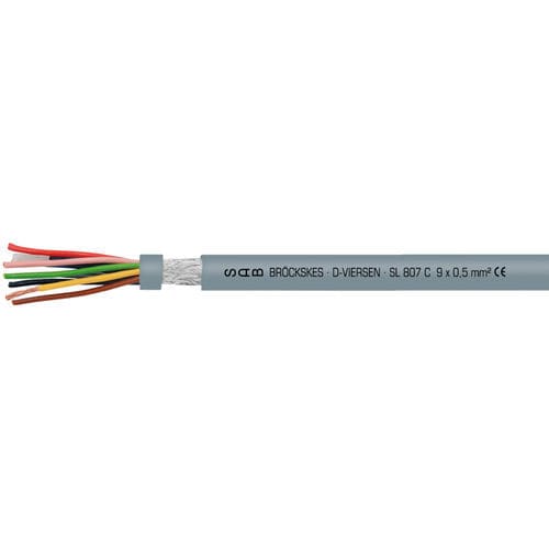 Электрический кабель для серводвигателя - SL 807 C - SAB BROECKSKES GMBH & Co. KG - питания / изолированный / маслоустойчивый