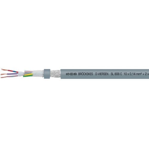 Электрический кабель для серводвигателя - SL 808 C - SAB BROECKSKES GMBH & Co. KG - РЧ / изолированный / маслоустойчивый