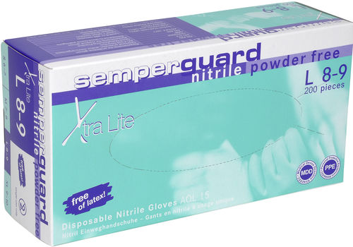 Перчатки для чистых помещений - Semperguard® Nitrile Xtra lite - Sempermed - от химических воздействий / нитриловая / из латекса