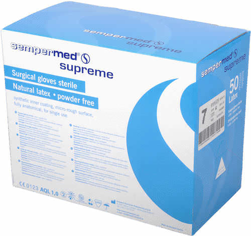 Перчатки для чистых помещений - supreme - Sempermed - с тепловой защитой / из латекса / одноразовая