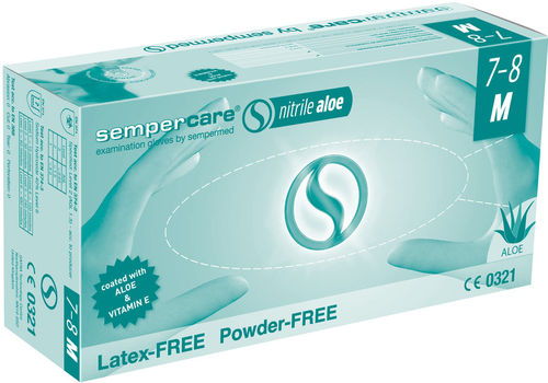 Перчатки для чистых помещений - Sempercare® nitrile aloe - Sempermed - от химических воздействий / нитриловая / из латекса