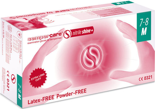 Перчатки для чистых помещений - Sempercare® nitrile shine+ - Sempermed - от химических воздействий / из нитрильного каучука / нитриловая