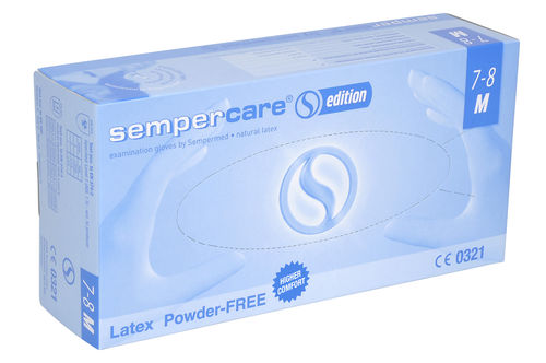 Перчатки для чистых помещений - Sempercare® edition - Sempermed - от химических воздействий / из латекса / неопудренная