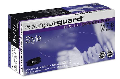 Перчатки для лаборатории - Semperguard® Nitrile Style - Sempermed - от химических воздействий / нитриловая / из латекса