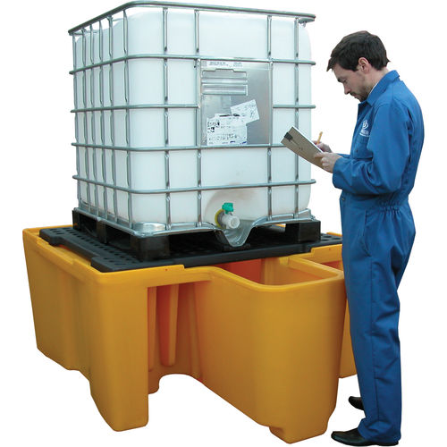 Сборный поддон для контейнера IBC - SJ-525-BK-YE, SJ-525-BK-BK, SJ-525-B-BK; SJ-525-B-YE - Jonesco - из полиэтилена