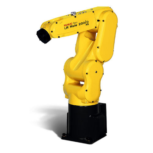 Шарнирный робот - LR Mate 200iD/4S - FANUC Europe Corporation - 6 осей / для разгрузочно-погрузочных работ / напольный