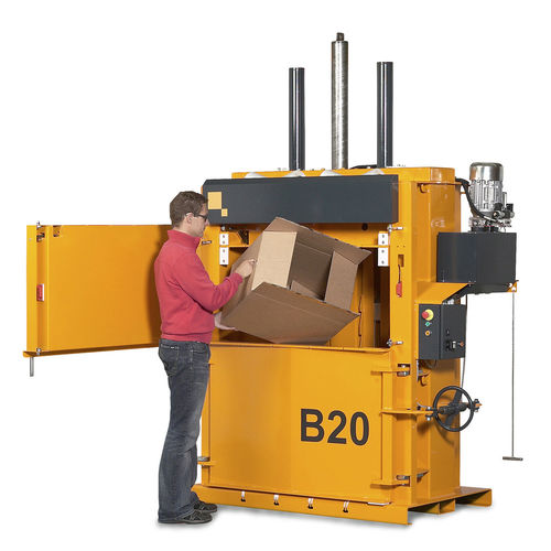 Вертикальный упаковочный пресс - B20 - Bramidan Balers - с фронтальной загрузкой / для картона / для пластмассы