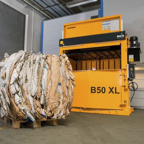 Вертикальный упаковочный пресс - B50 XL SD - Bramidan Balers - с фронтальной загрузкой / для картона / для бумаги