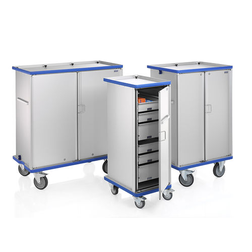 Шкаф для хранения и распределения - E 273 series - Gmöhling Transportgeräte GmbH - на роликах / с распашными дверьми / двойная дверь