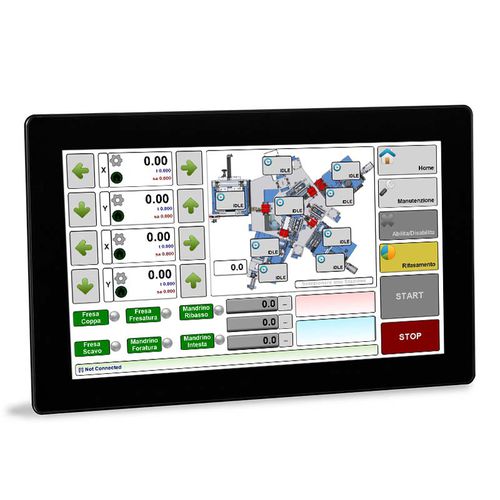 Монитор для интерфейса HMI - MTFT18-W - Sipro srl - TFT-LCD / с емкостным сенсорным экраном / промышленный