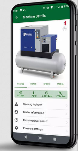 Контрольное мобильное приложение - AirCare - Ceccato Aria Compressa - для компрессора / режим реального времени / Android