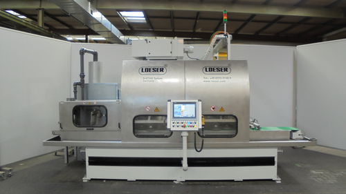 Станок для удаления заусенцев со щеткой - FB384-400-3 - LOESER GmbH - углового стеллажа / чистки щеткой / ЧПУ