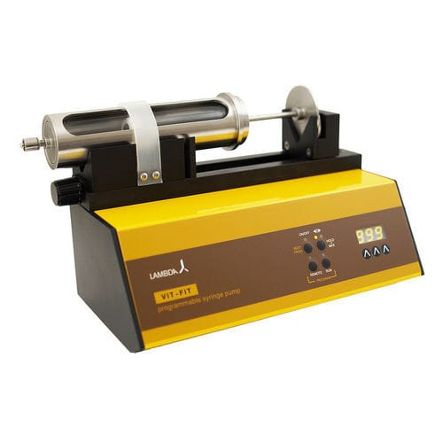 Шприцевый насос - LAMBDA VIT-FIT - LAMBDA Laboratory Instruments - для химических продуктов / шагового двигателя / стационарный