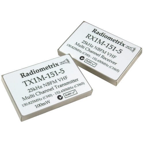 Радиопередатчик VHF - TX1M series - Radiometrix - RS232 / для передачи данных / многоканальный
