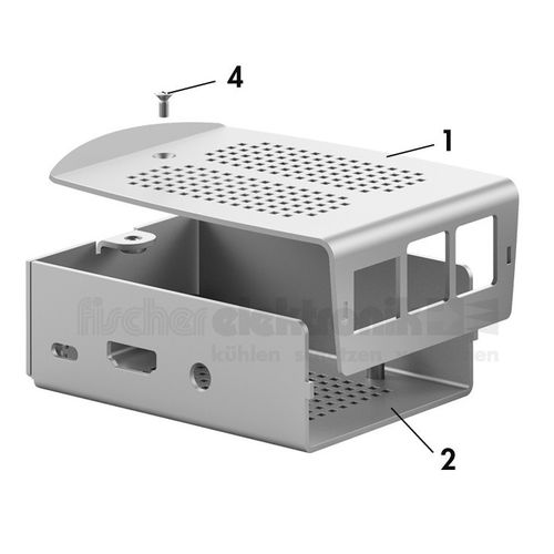Встраиваемый корпус - RSP 1 - Fischer Elektronik GmbH & Co. KG - прямоугольный / для алюминия / Raspberry Pi