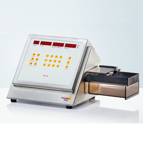 Испытательное оборудование твердости - PTB 311E - Pharma Test Apparatebau AG - толщина / с ручным приводом / для прессованных материалов