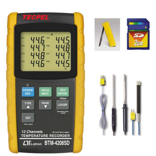 Регистратор данных для измерения температуры - BTM-4208SD - Tecpel  Co., Ltd. - USB / RS-232 / с дисплеем LCD