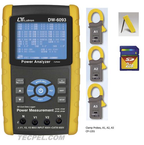 Анализатор для трехфазных электрических сетей - DW-6093 - Tecpel  Co., Ltd. - мощности / коэффициента мощности / напряжения
